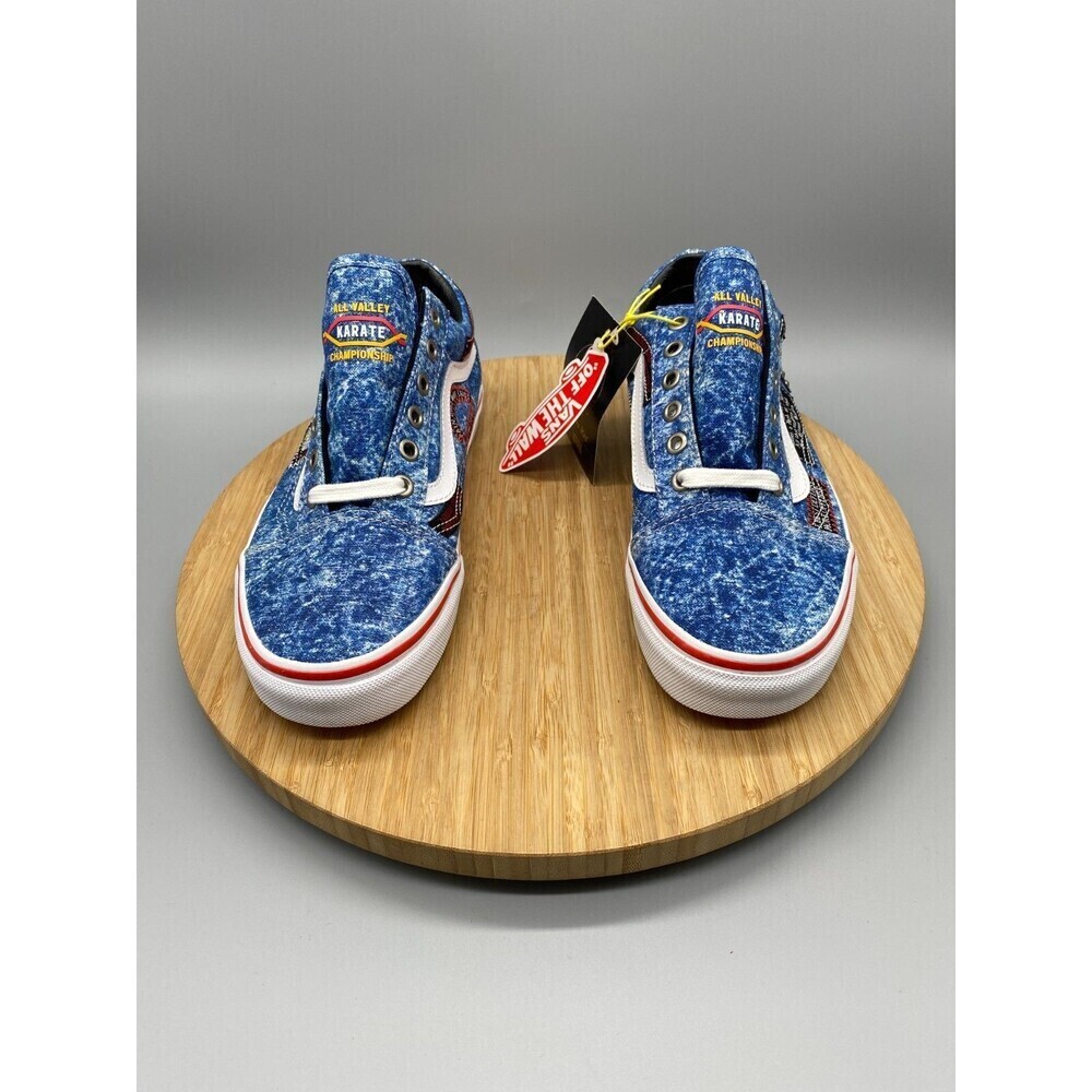 Vans Shoes Mens 7.5 Womens 9 Blue 90s Cobra Karate Canvas Denim Skate Sneakers - Picture 8 of 15
